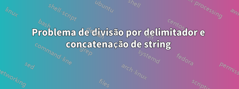 Problema de divisão por delimitador e concatenação de string