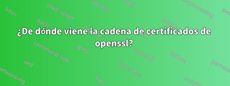 ¿De dónde viene la cadena de certificados de openssl?