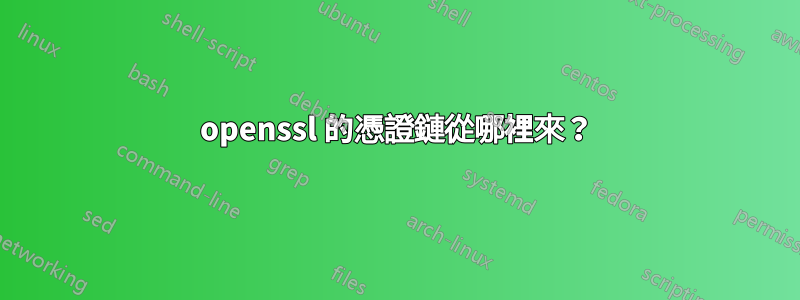 openssl 的憑證鏈從哪裡來？