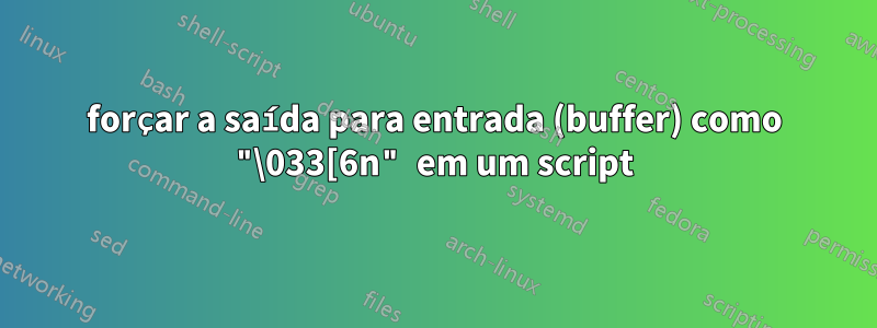 forçar a saída para entrada (buffer) como "\033[6n" em um script