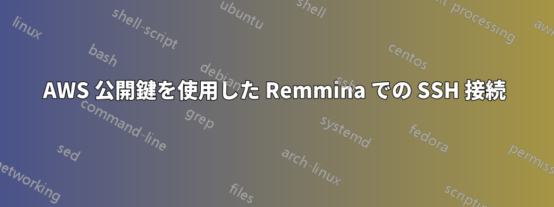 AWS 公開鍵を使用した Remmina での SSH 接続