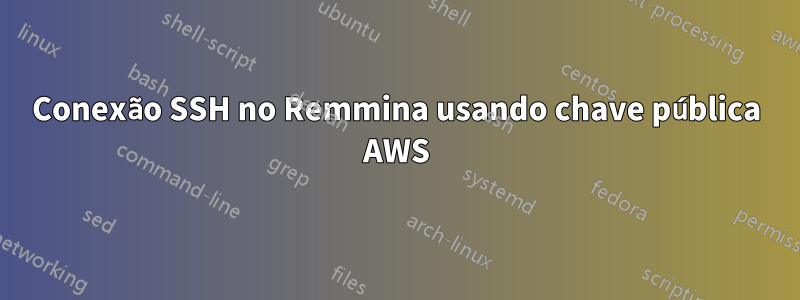 Conexão SSH no Remmina usando chave pública AWS