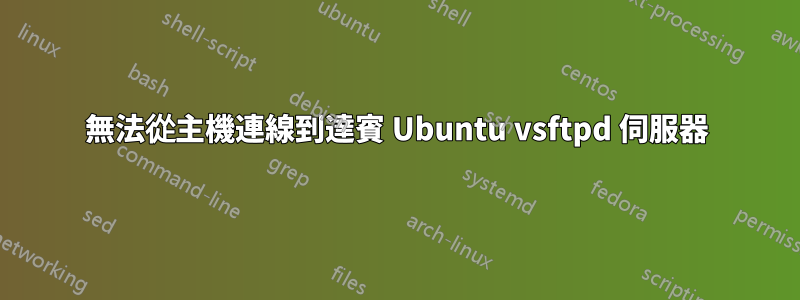 無法從主機連線到達賓 Ubuntu vsftpd 伺服器