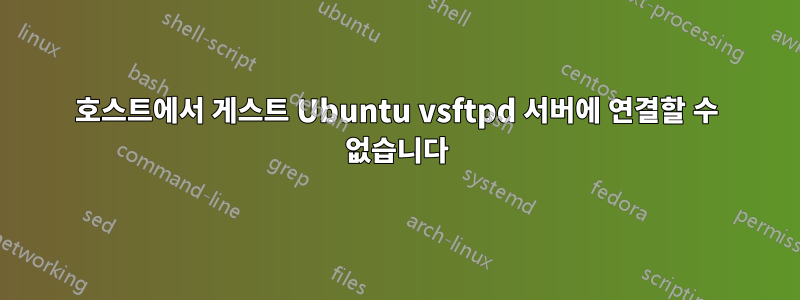 호스트에서 게스트 Ubuntu vsftpd 서버에 연결할 수 없습니다