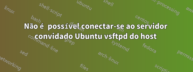 Não é possível conectar-se ao servidor convidado Ubuntu vsftpd do host