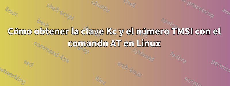 Cómo obtener la clave Kc y el número TMSI con el comando AT en Linux