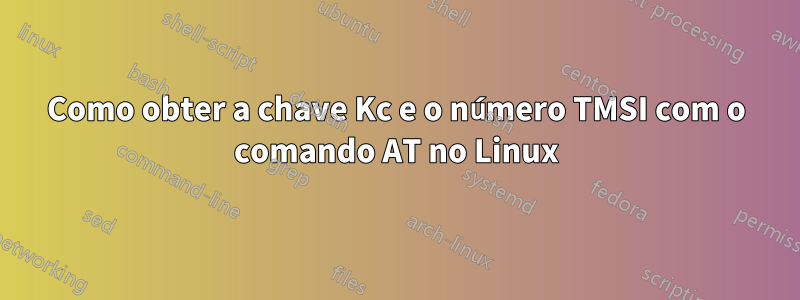 Como obter a chave Kc e o número TMSI com o comando AT no Linux