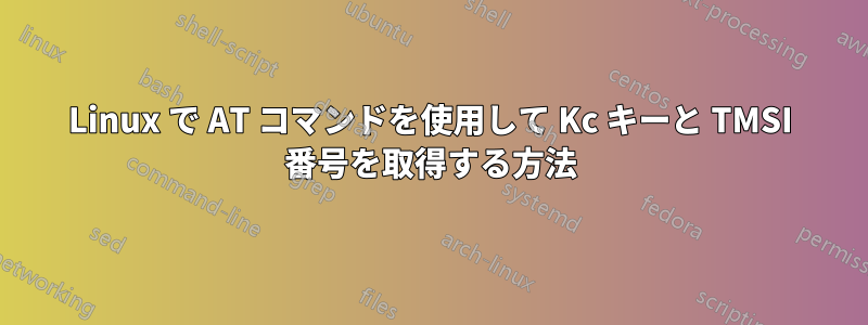 Linux で AT コマンドを使用して Kc キーと TMSI 番号を取得する方法