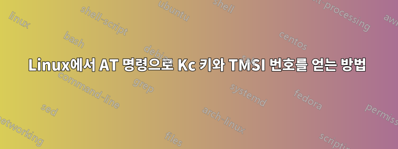 Linux에서 AT 명령으로 Kc 키와 TMSI 번호를 얻는 방법