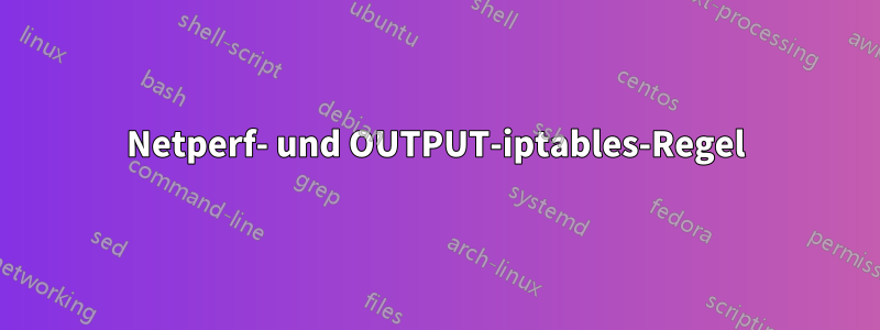 Netperf- und OUTPUT-iptables-Regel