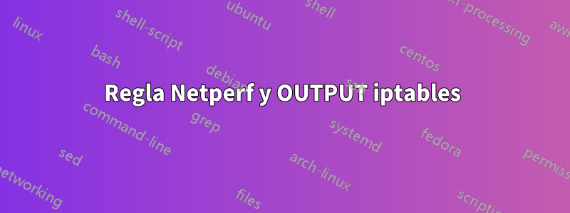 Regla Netperf y OUTPUT iptables