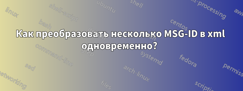 Как преобразовать несколько MSG-ID в xml одновременно? 