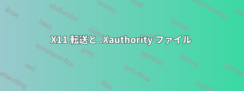 X11 転送と .Xauthority ファイル