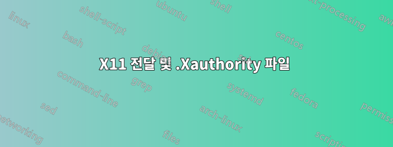 X11 전달 및 .Xauthority 파일