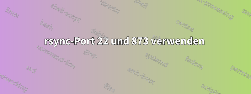 rsync-Port 22 und 873 verwenden