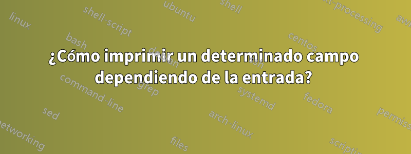 ¿Cómo imprimir un determinado campo dependiendo de la entrada?