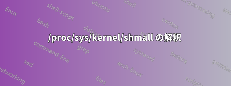 /proc/sys/kernel/shmall の解釈