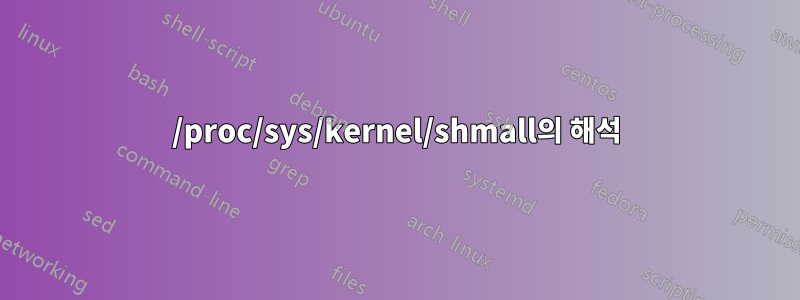 /proc/sys/kernel/shmall의 해석