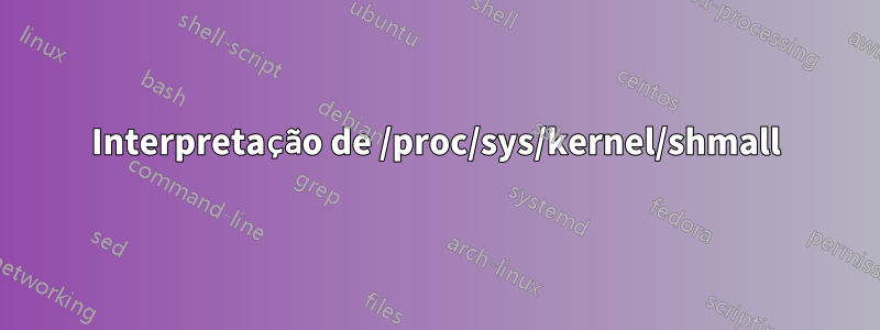 Interpretação de /proc/sys/kernel/shmall