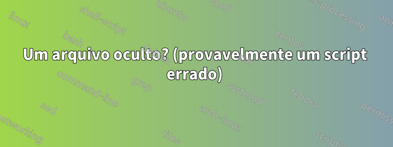 Um arquivo oculto? (provavelmente um script errado)