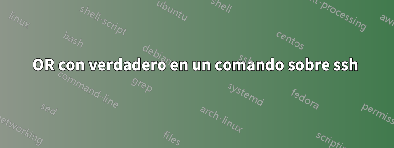 OR con verdadero en un comando sobre ssh