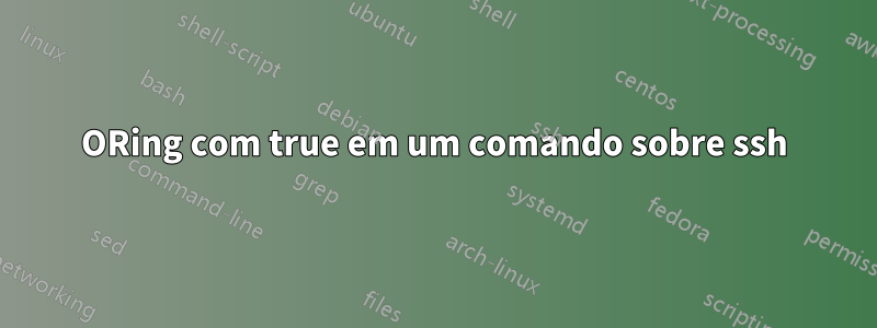 ORing com true em um comando sobre ssh