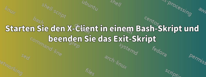 Starten Sie den X-Client in einem Bash-Skript und beenden Sie das Exit-Skript