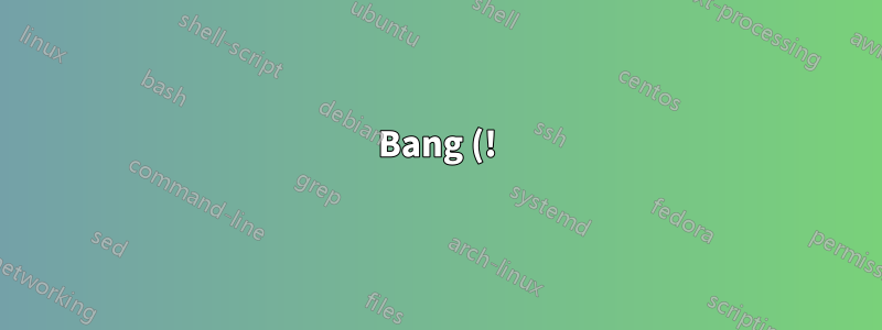 Bang (!) 在 bash 中的用法