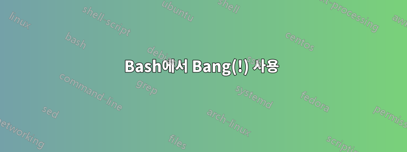 Bash에서 Bang(!) 사용