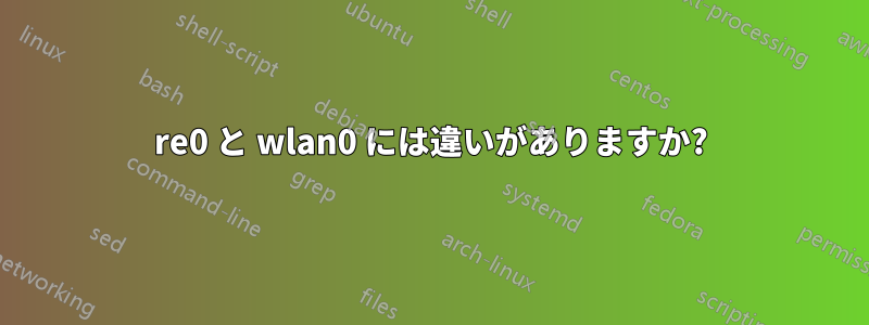 re0 と wlan0 には違いがありますか?