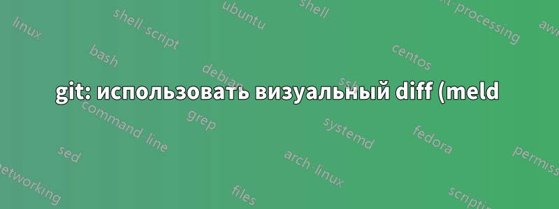 git: использовать визуальный diff (meld) только в графическом интерфейсе