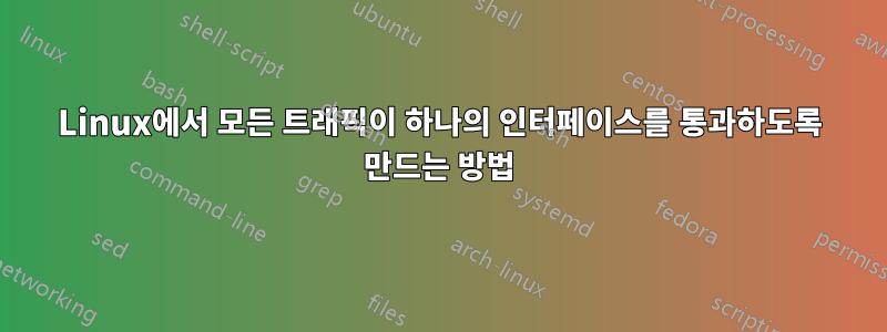 Linux에서 모든 트래픽이 하나의 인터페이스를 통과하도록 만드는 방법