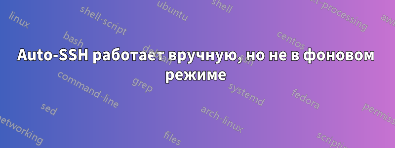 Auto-SSH работает вручную, но не в фоновом режиме