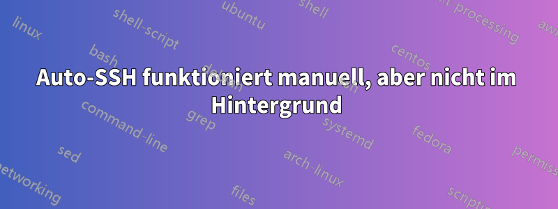 Auto-SSH funktioniert manuell, aber nicht im Hintergrund