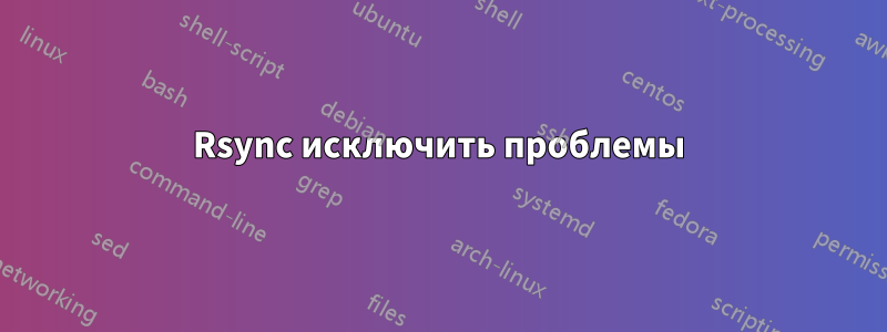 Rsync исключить проблемы