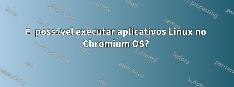 É possível executar aplicativos Linux no Chromium OS?