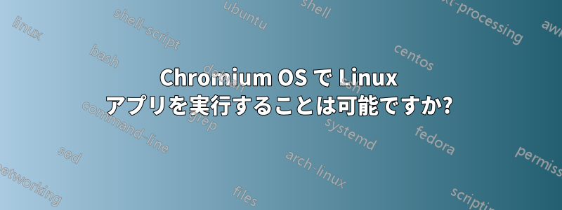 Chromium OS で Linux アプリを実行することは可能ですか?