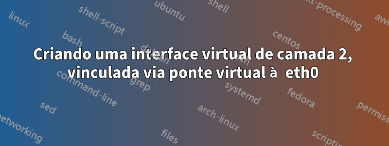 Criando uma interface virtual de camada 2, vinculada via ponte virtual à eth0