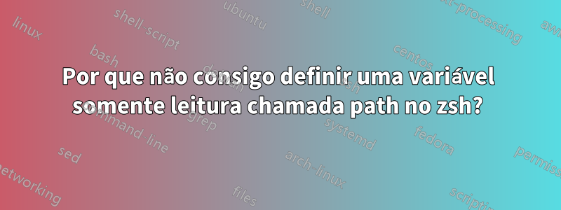 Por que não consigo definir uma variável somente leitura chamada path no zsh?