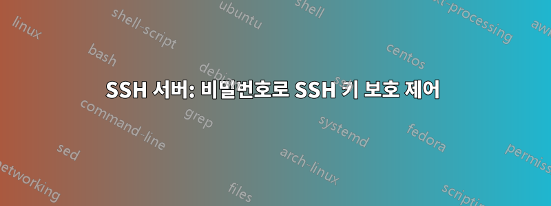 SSH 서버: 비밀번호로 SSH 키 보호 제어