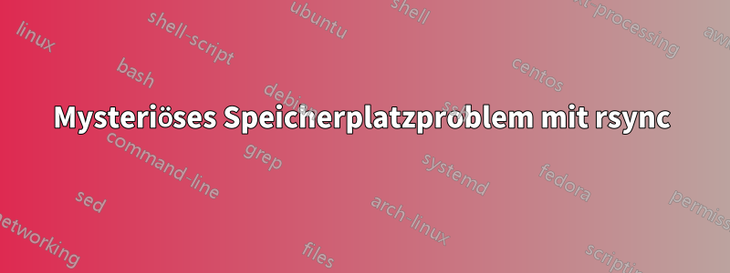 Mysteriöses Speicherplatzproblem mit rsync