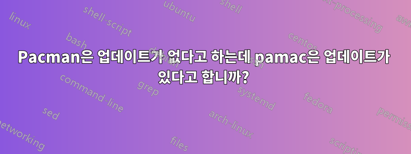 Pacman은 업데이트가 없다고 하는데 pamac은 업데이트가 있다고 합니까?