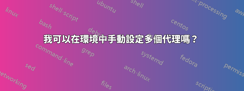 我可以在環境中手動設定多個代理嗎？