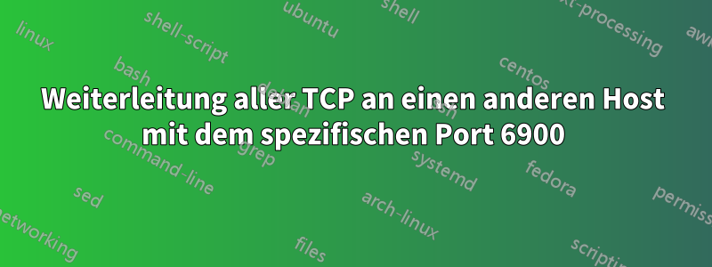 Weiterleitung aller TCP an einen anderen Host mit dem spezifischen Port 6900