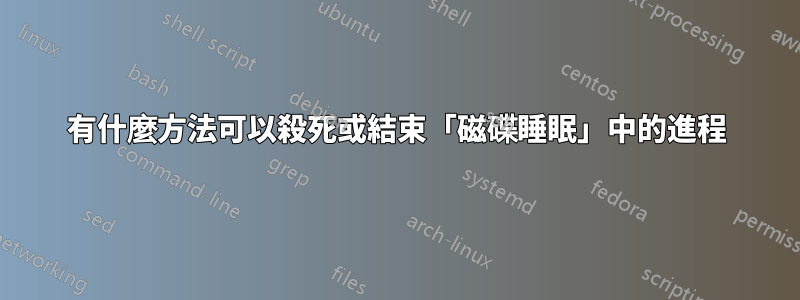 有什麼方法可以殺死或結束「磁碟睡眠」中的進程