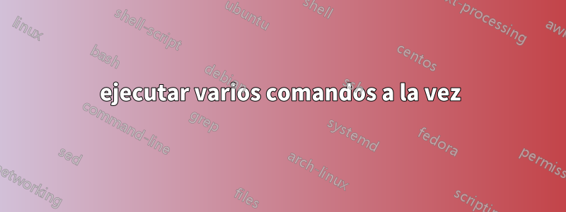 ejecutar varios comandos a la vez