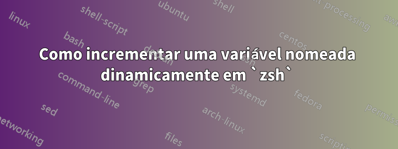 Como incrementar uma variável nomeada dinamicamente em `zsh`