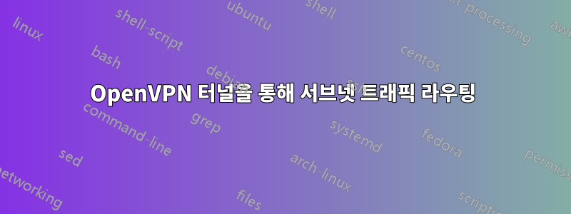 OpenVPN 터널을 통해 서브넷 트래픽 라우팅