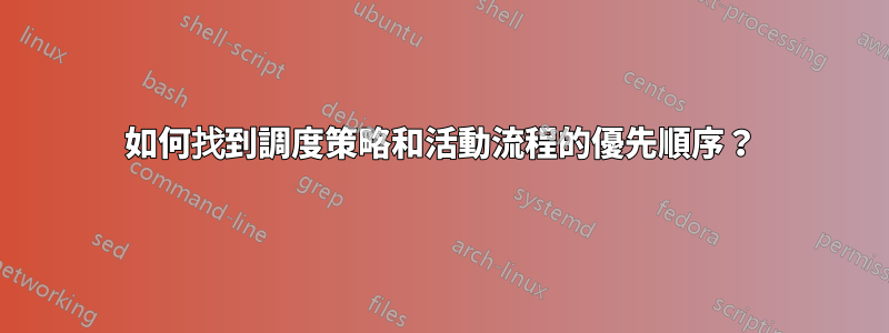 如何找到調度策略和活動流程的優先順序？