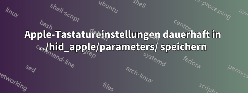 Apple-Tastatureinstellungen dauerhaft in ../hid_apple/parameters/ speichern